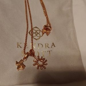 Rose Gold Kendra Scott Charm Necklace